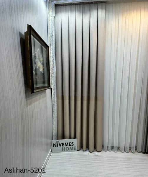 NIVEMESHOME ASLIHAN VİZON FT632116 V-5201 1/3 DENSE PILE CURTAIN APM
