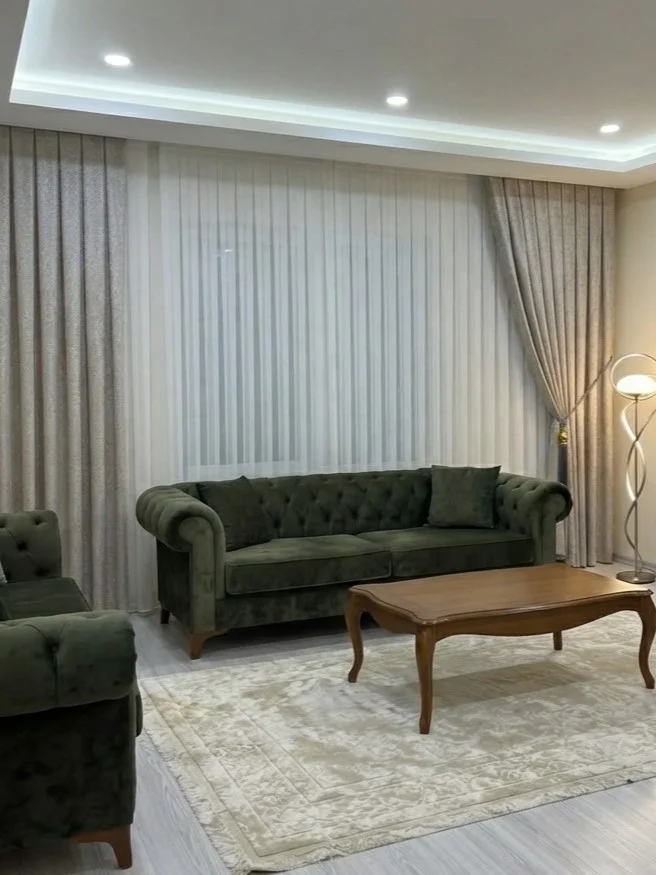 NİVEMESHOME ASSOS JAKAR 507V2 BEJ 1/3 PİLELİ FON PERDE APM