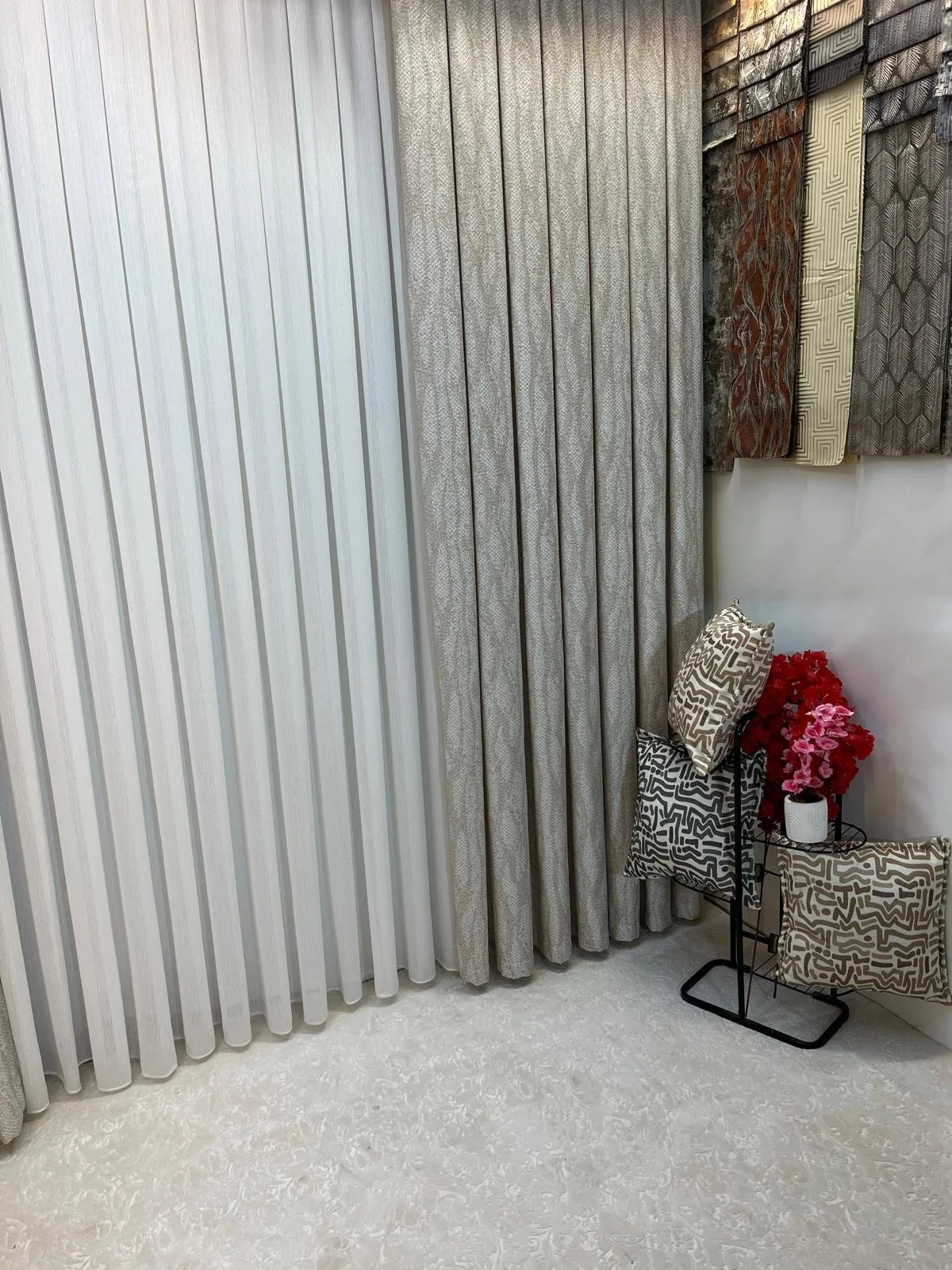NİVEMESHOME ASSOS JAKAR 507V2 BEJ 1/3 PİLELİ  FON PERDE APM
