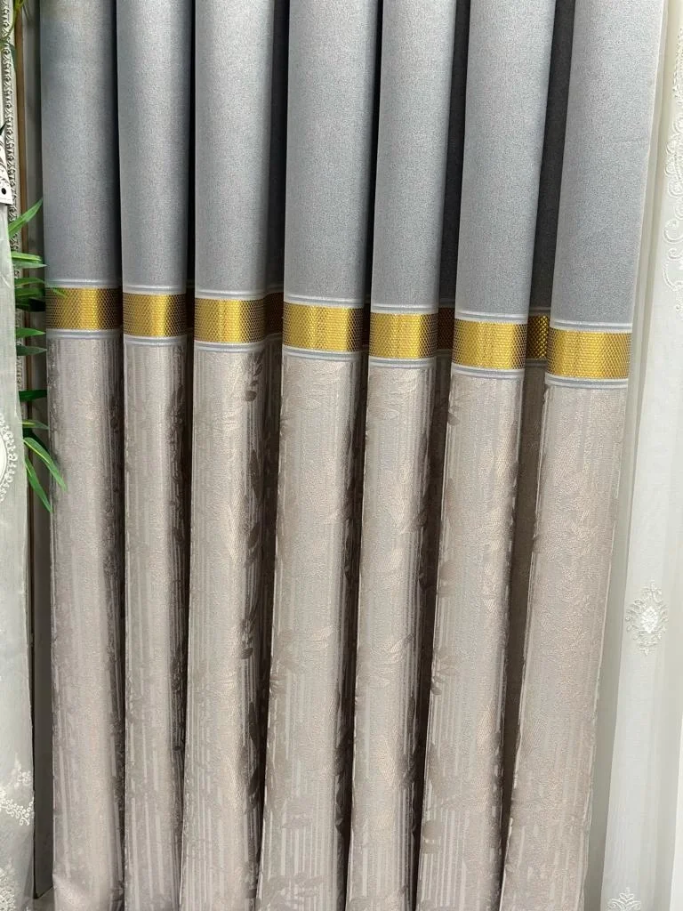 NİVEMESHOME ATA FT614168 V-2001 GRİ  1/3 SIK PİLELİ FON PERDE APM