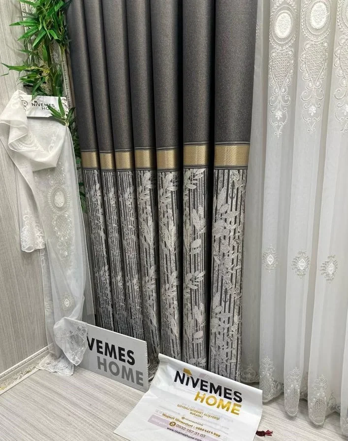 NİVEMESHOME АТА FT614168 V-2503 ПОЛОТНО 1/3 ПЛОТНО ПЛЕЛЕЛЬНЫЕ ФОНОВЫЕ ШТОРЫ APM
