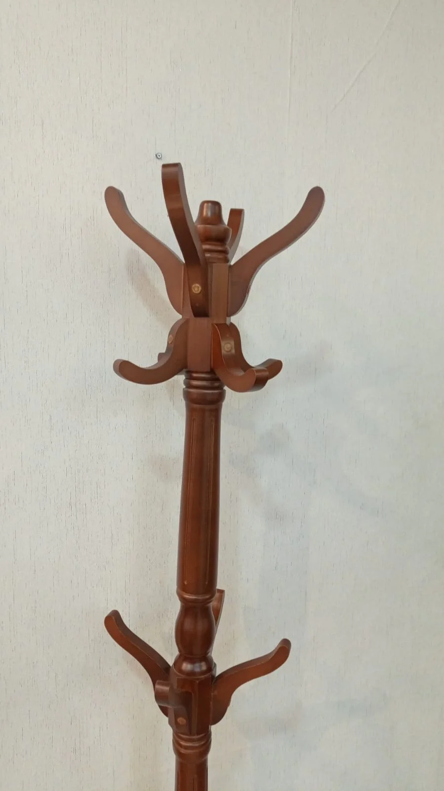 NIVEMESHOME WOODEN WALNUT COAT RACK 175 CM