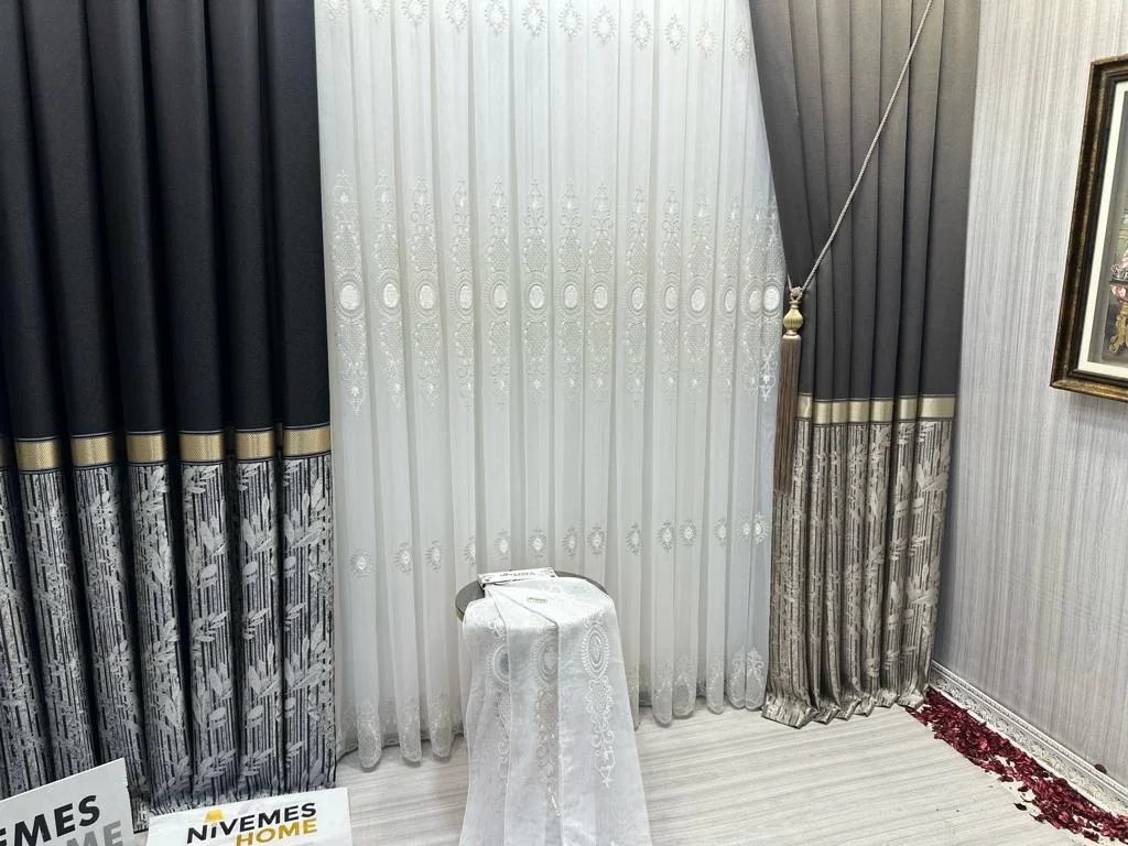 NİVEMESHOME AZRA 1/3 SIK PİLELİ TÜL PERDE APM