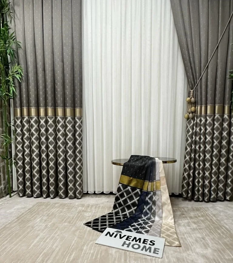 NİVEMESHOME AZTEK 018773 1/3 THICK PLEATED VOILE CURTAIN APM