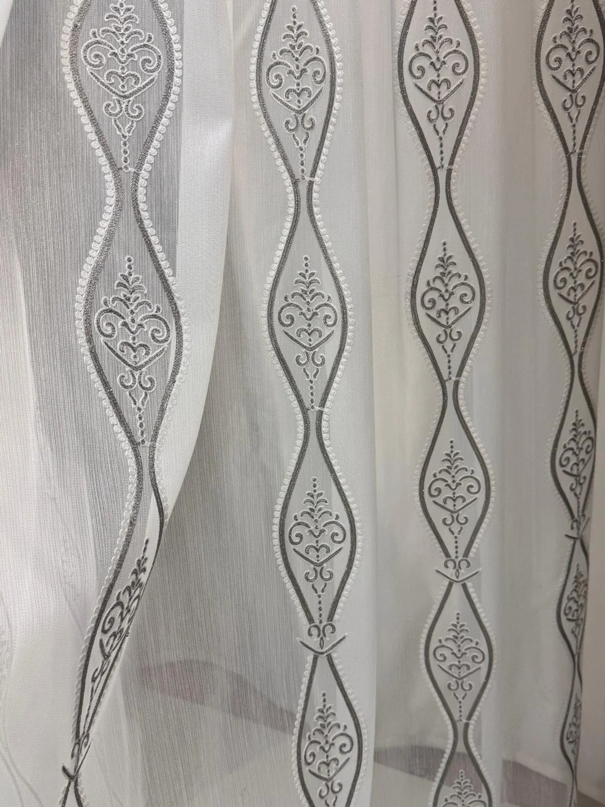 NİVEMESHOME BADE 7150 BAMBU GRİ 1/3 PİLELİ TÜL PERDE APM