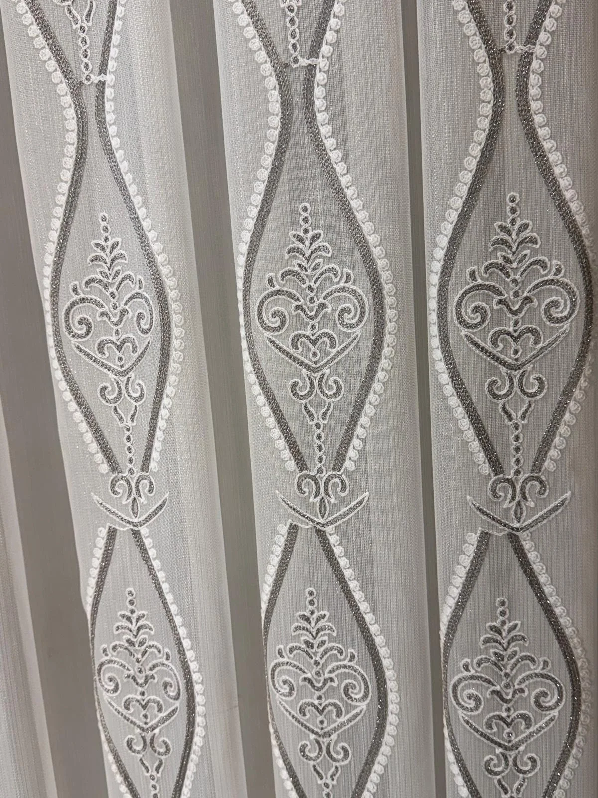 NİVEMESHOME BADE 7150 BAMBU GRİ 1/3 PİLELİ TÜL PERDE APM