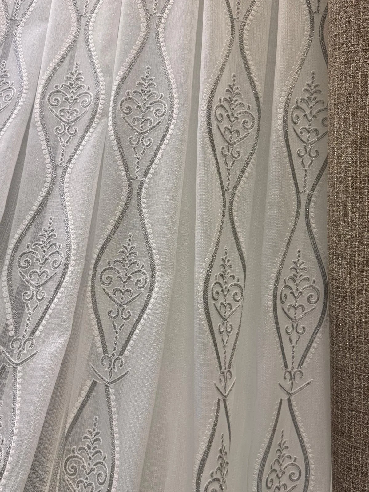 NİVEMESHOME BADE 7150 BAMBU GRİ 1/3 PİLELİ TÜL PERDE APM