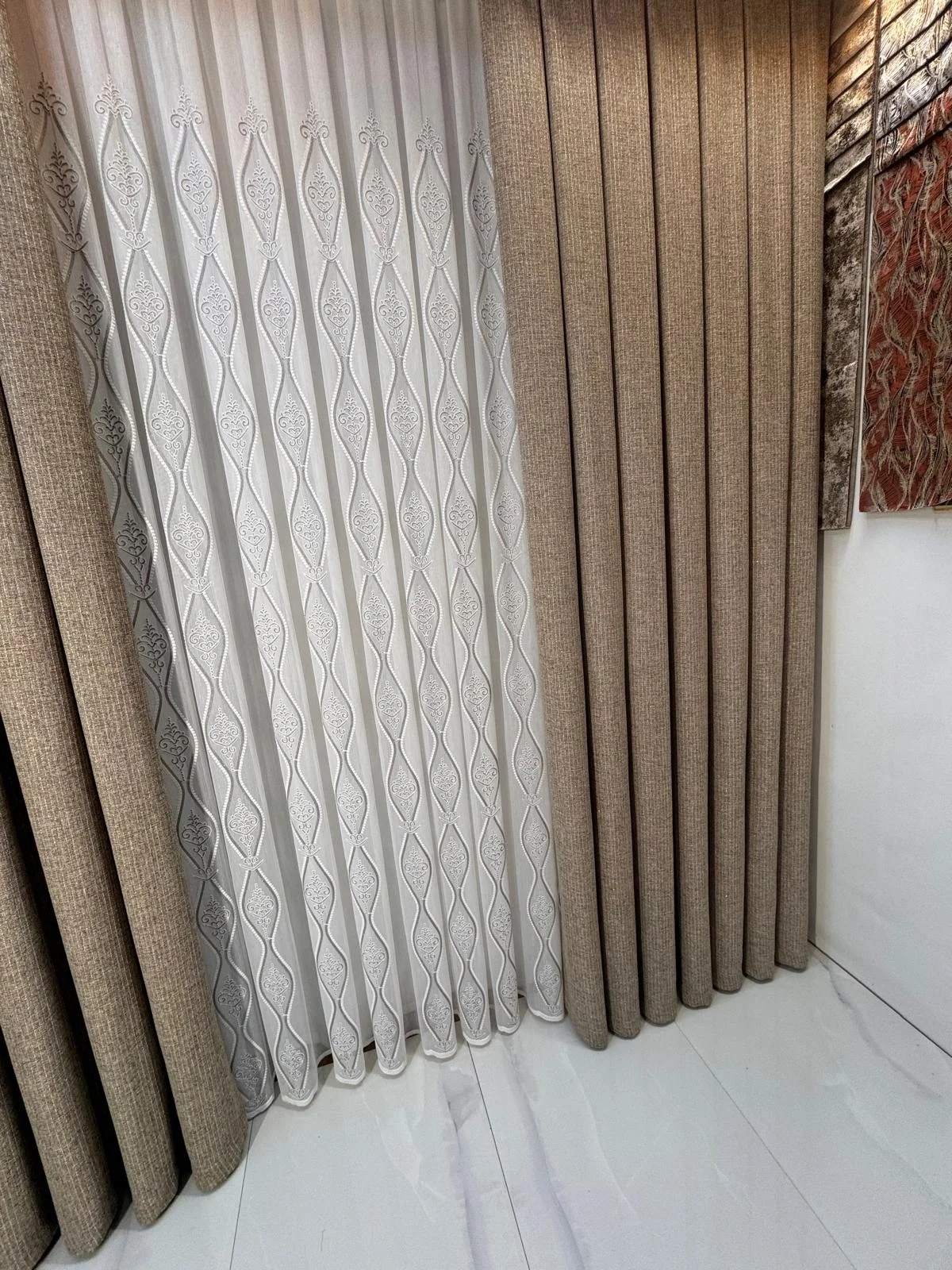 NİVEMESHOME BADE 7150 BAMBU GRİ 1/3 PİLELİ TÜL PERDE APM