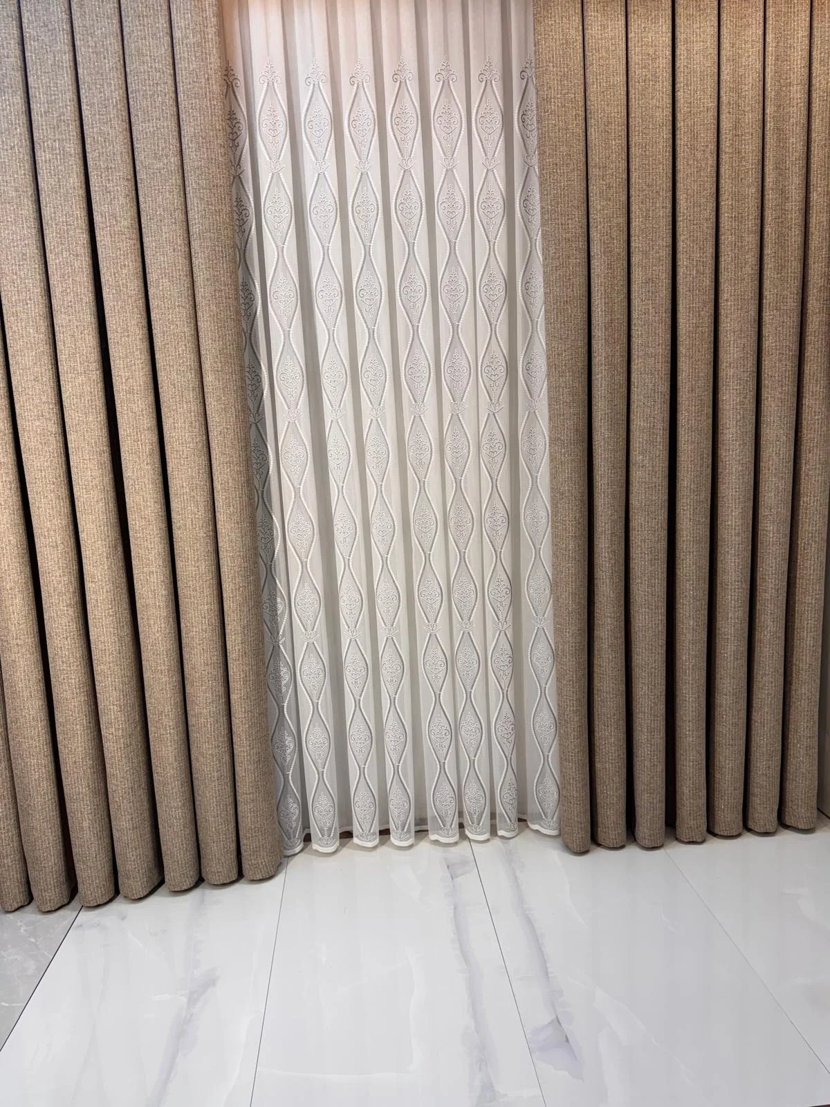 NİVEMESHOME BADE 7150 BAMBU GRİ 1/3 PİLELİ TÜL PERDE APM