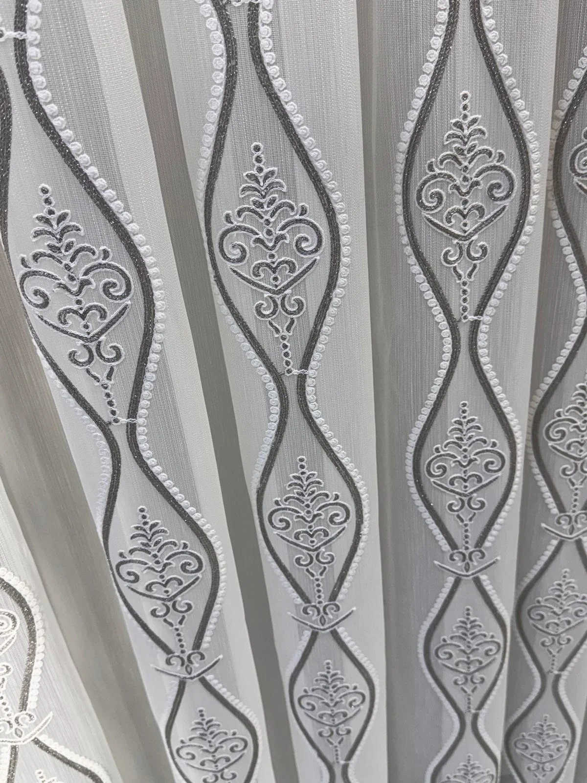NİVEMESHOME BADE 7150 BAMBU GRİ 1/3 PİLELİ TÜL PERDE APM