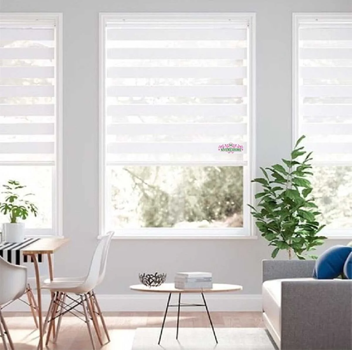 NİVEMESHOME BAMBUS ECRU ZEBRA ROLLO