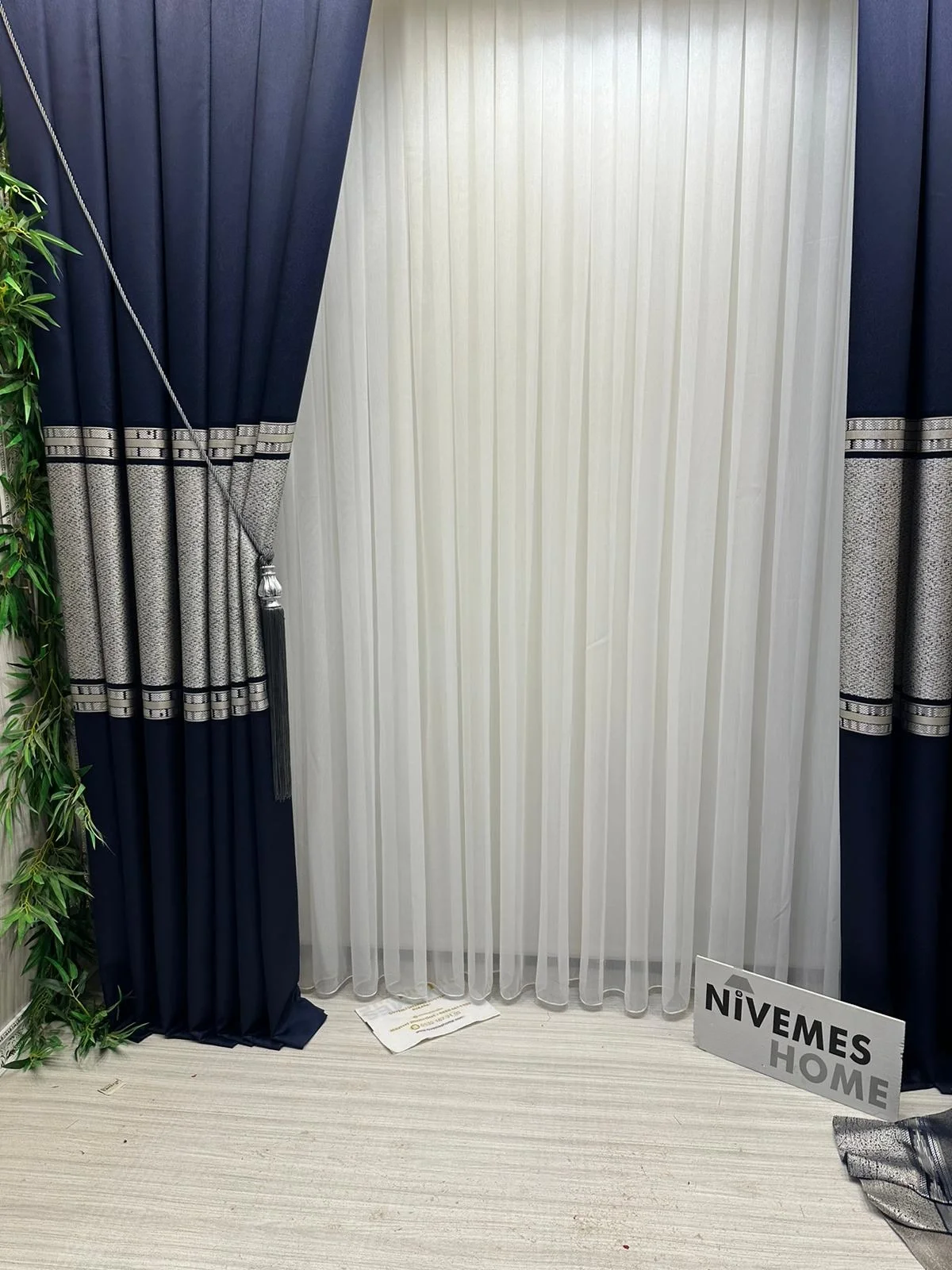 NİVEMESHOME BAMBU SIMLI 1/3 YOŞ TÜL PERDE APM