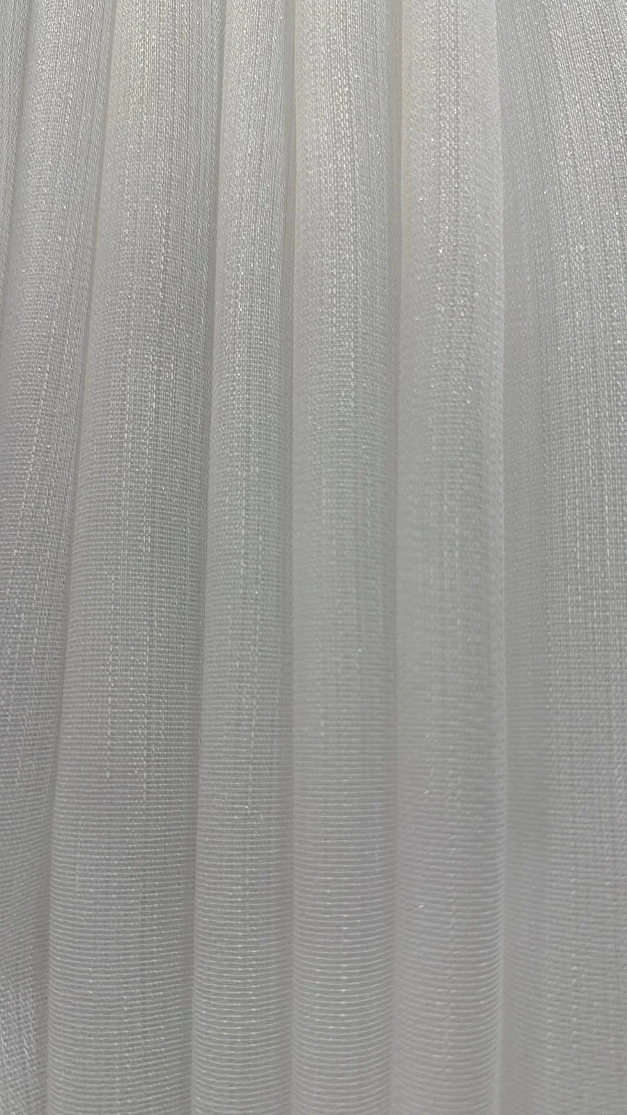 NİVEMESHOME BAMBU SİMLİ 1/3 SIK PİLELİ BEYAZ TÜL PERDE APM