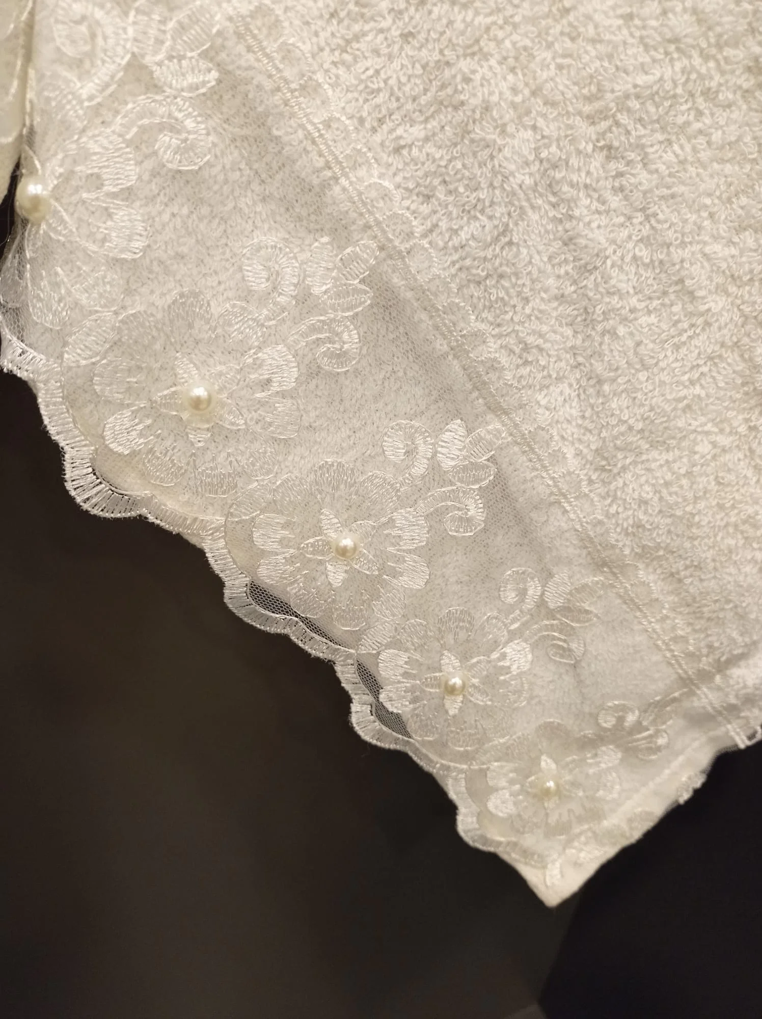 NİVEMESHOME BATİK MOONS CREAM EMBROIDERED TOWEL