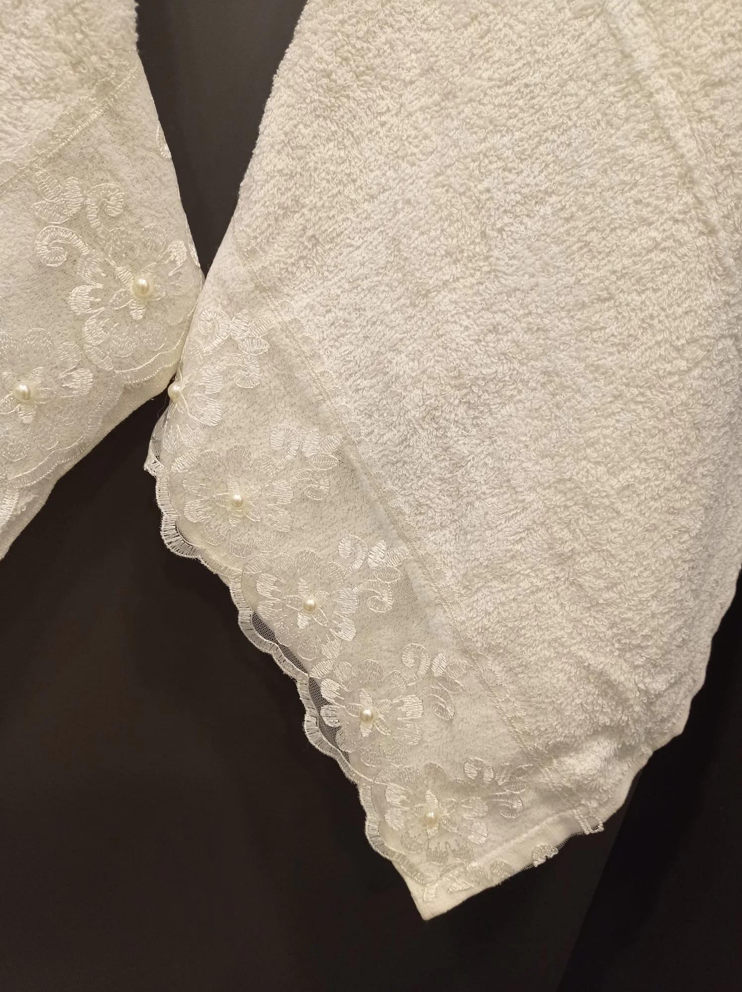 NİVEMESHOME BATİK MOONS CREAM EMBROIDERED TOWEL