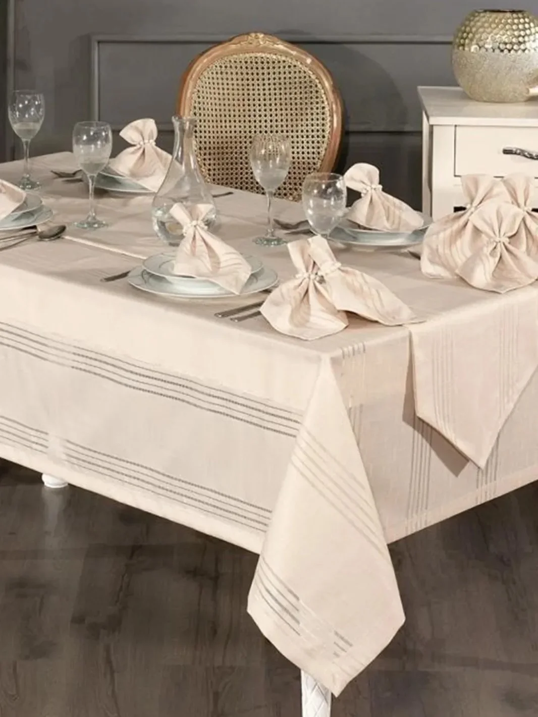 NİVEMESHOME BEJ 160*220 COLBER НАКРЫТИЕ ДЛЯ СТОЛА