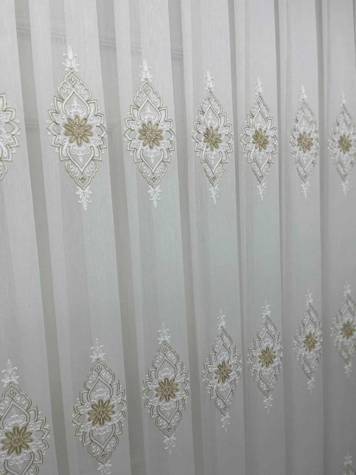 NİVEMESHOME BELİNDA 711 GOLD  1/3 PİLELİ TÜL PERDE APM