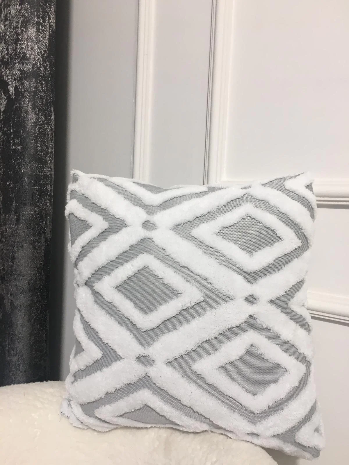 NİVEMESHOME بوهمي PUNCH GREY كيس وسادة زخرفية 44X44 CM