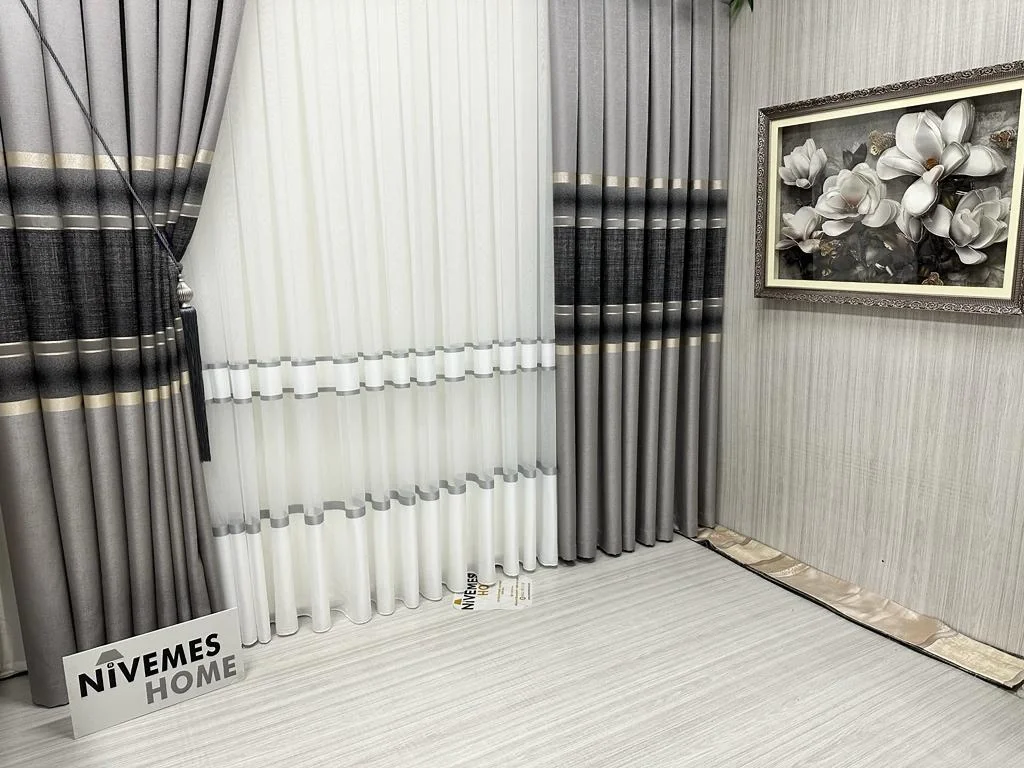NİVEMESHOME BONİSSA 1/3 GEDRÄNGTE TÜLLGARDINE APM