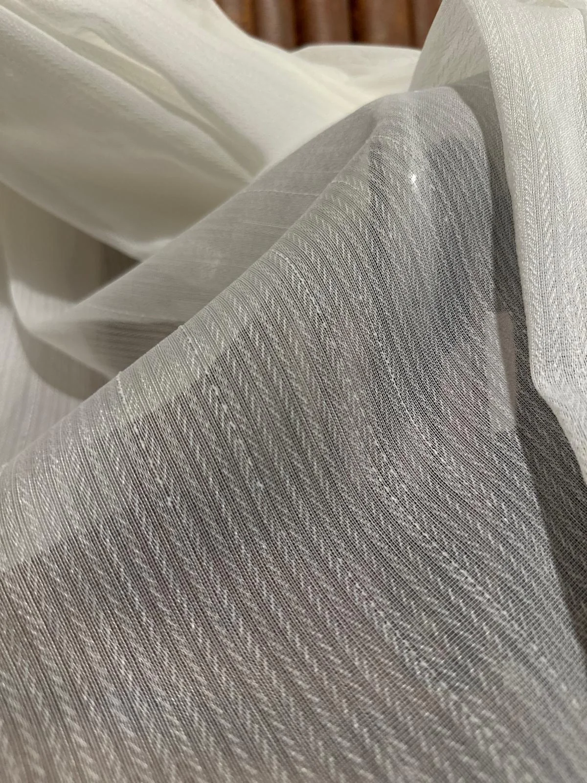 NIVEMESHOME BURCAK EMBROIDERED 1/3 DENSELY PLEATED TULLE CURTAIN APM