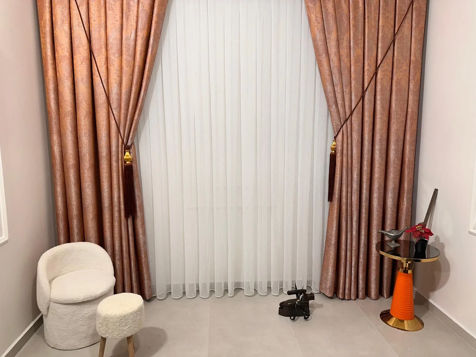 NİVEMESHOME BURÇAK İŞLEMELİ 1/3 SIK PİLELİ TÜL PERDE APM