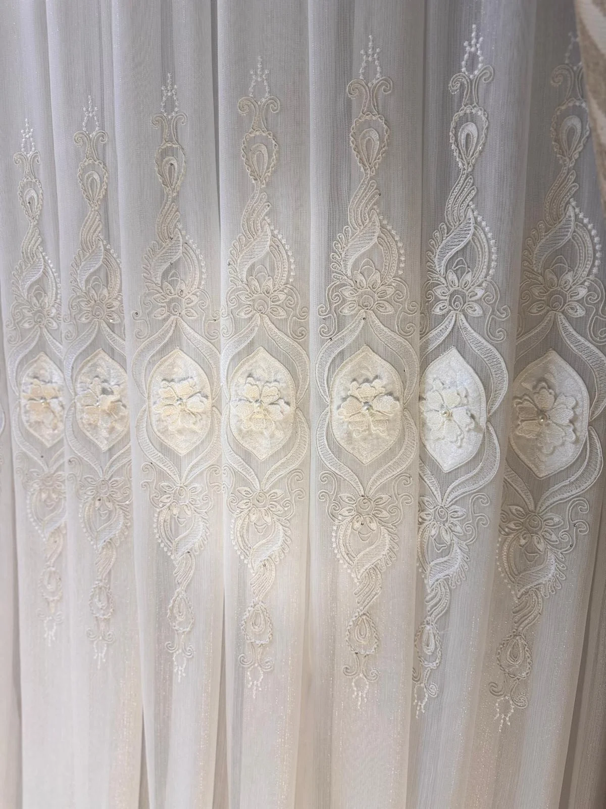 NİVEMESHOME CANSEL EKRU  1/2,5 PİLELİ TÜL PERDE