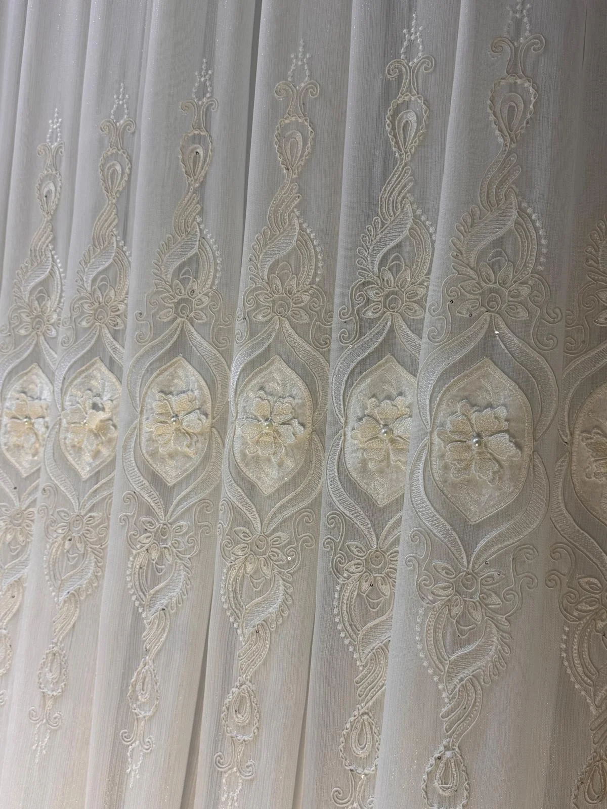 NİVEMESHOME CANSEL EKRU  1/2,5 PİLELİ TÜL PERDE