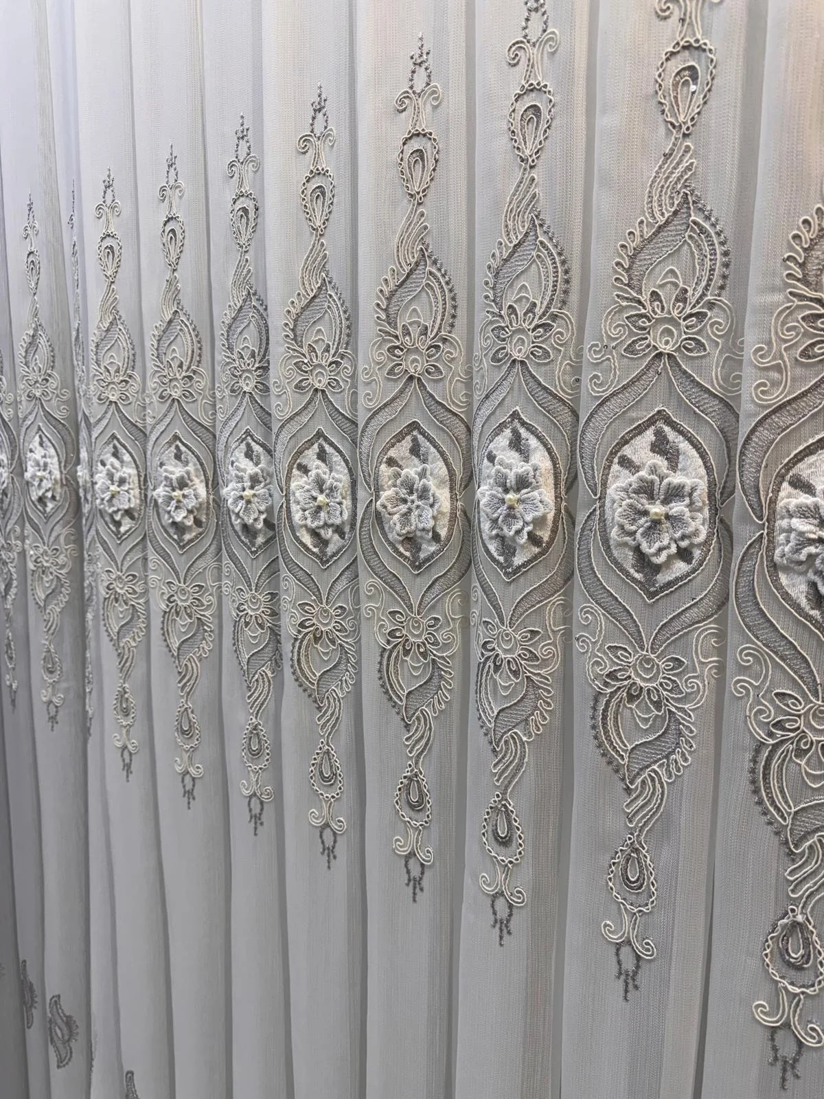 NİVEMESHOME CANSEL GÜMÜŞ 1/2,5 PİLELİ TÜL PERDE