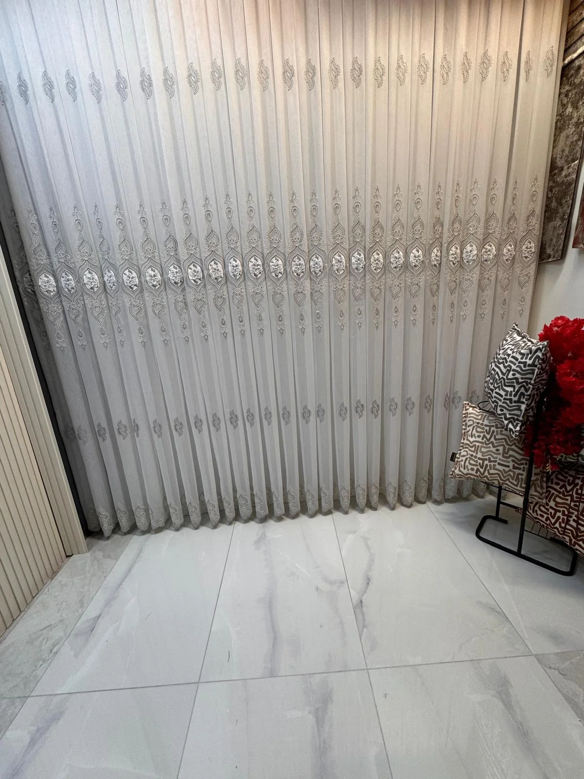 NİVEMESHOME CANSEL GÜMÜŞ 1/2,5 PİLELİ TÜL PERDE