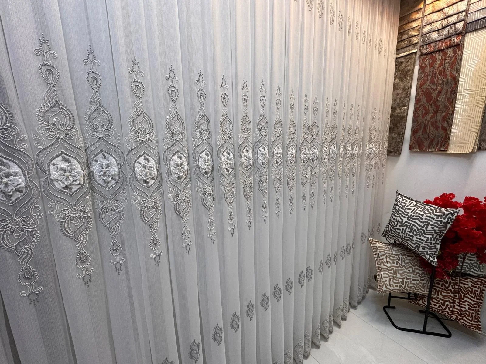 NİVEMESHOME CANSEL GÜMÜŞ 1/2,5 PİLELİ TÜL PERDE