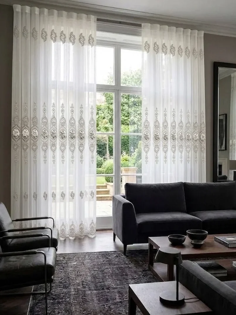 NİVEMESHOME CANSEL GÜMÜŞ 1/3 PİLELİ TÜL PERDE