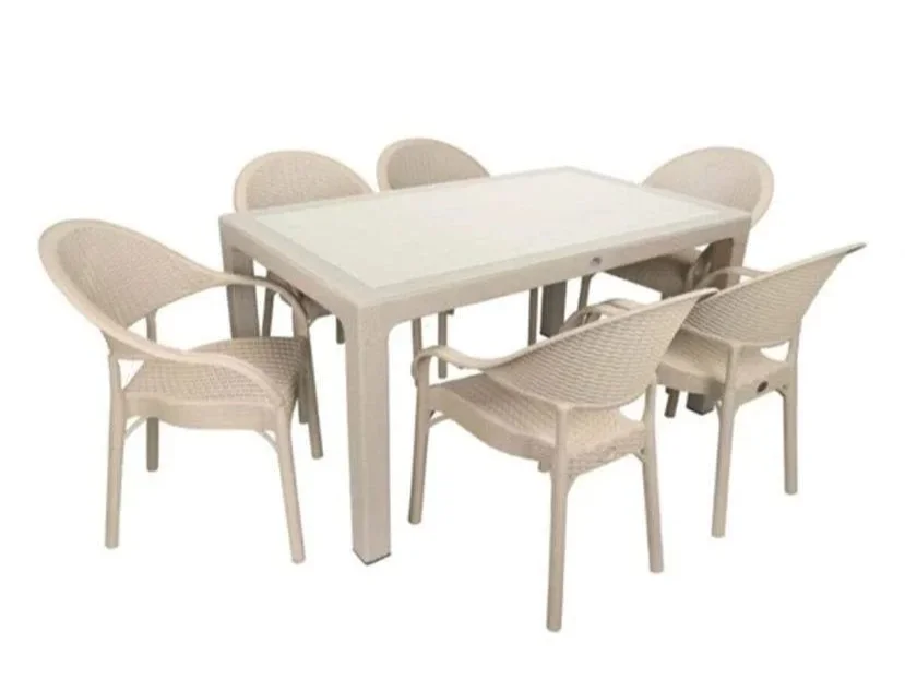 NİVEMESHOME CAPPİCİNO RATTAN MASA TAKIMI