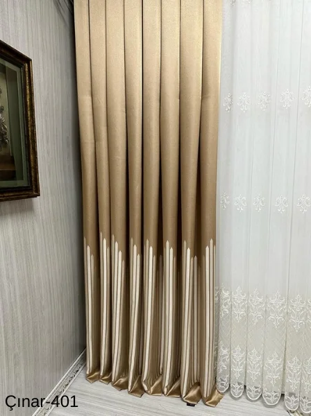 NIVEMESHOME ÇINAR ALTIN 401 1/3 DENSE PLEATED CURTAIN APM