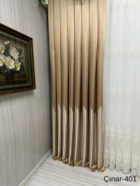NIVEMESHOME ÇINAR ALTIN 401 1/3 DENSE PLEATED CURTAIN APM