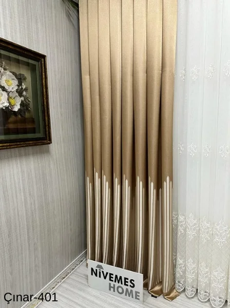 NIVEMESHOME ÇINAR ALTIN 401 1/3 DENSE PLEATED CURTAIN APM