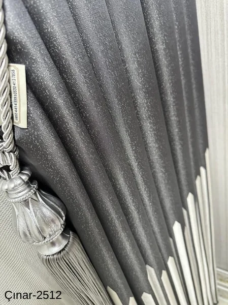 NİVEMESHOME ÇINAR ANTRASİT 2512 1/3 SIK PİLELİ CORTINA DE PANEL APC