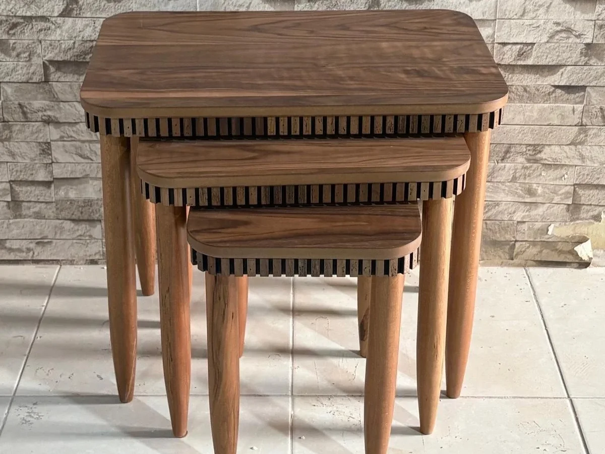 NİVEMESHOME DALYA WALNUT ZIGON TABLE