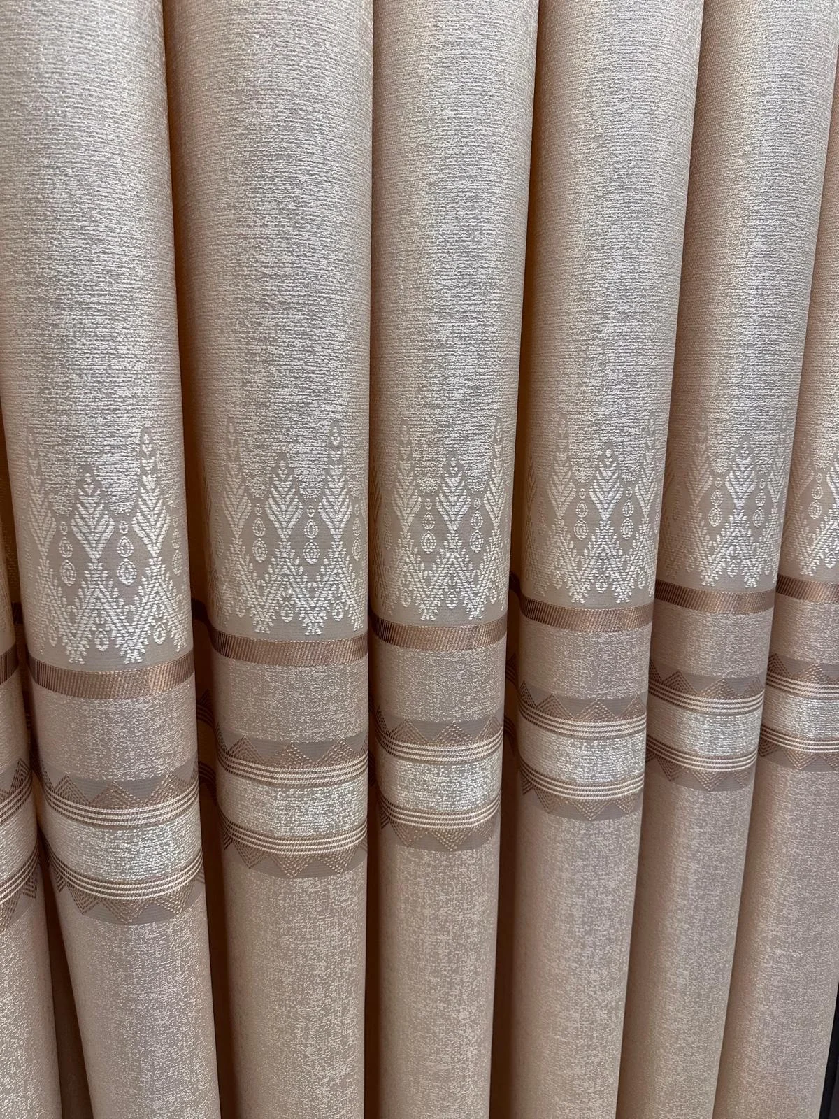 NİVEMESHOME DAMLA FT614337 V-101 CREAM 1/3 DENSE CHENILLE CURTAIN APM