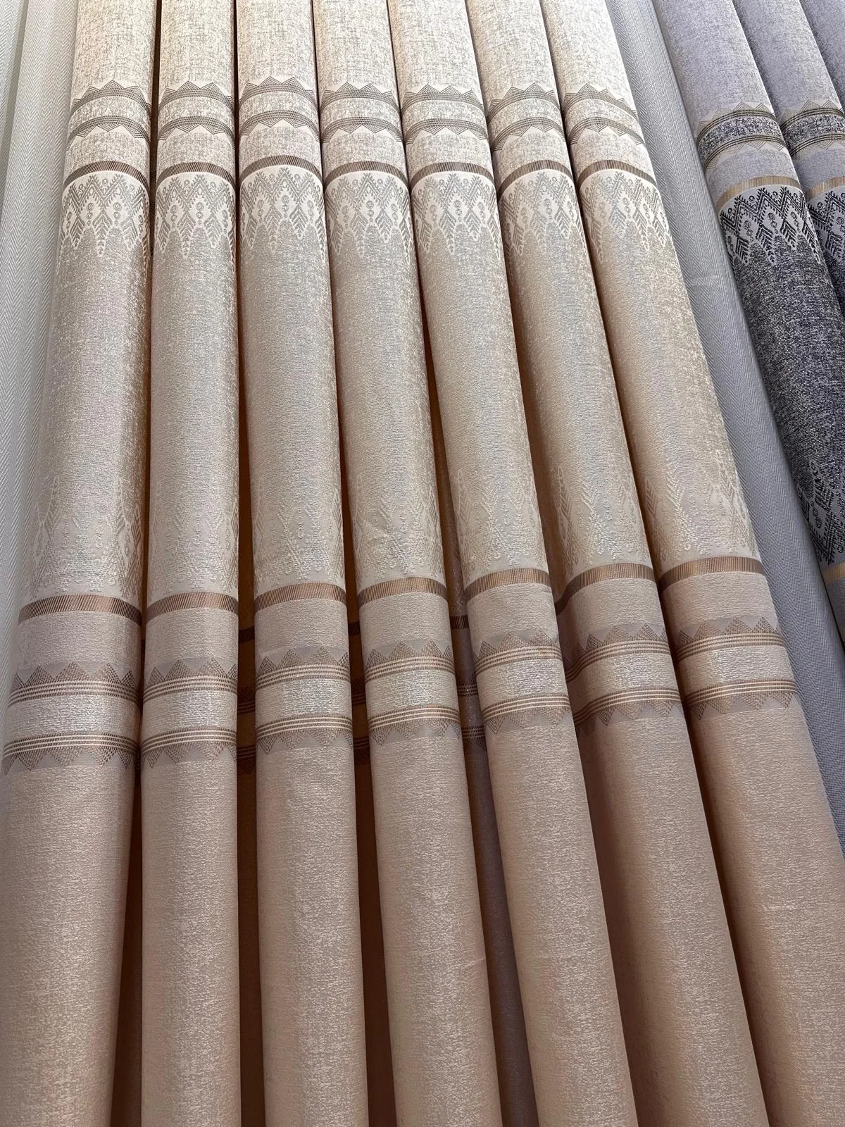NİVEMESHOME DAMLA FT614337 V-101 CREAM 1/3 DENSE CHENILLE CURTAIN APM