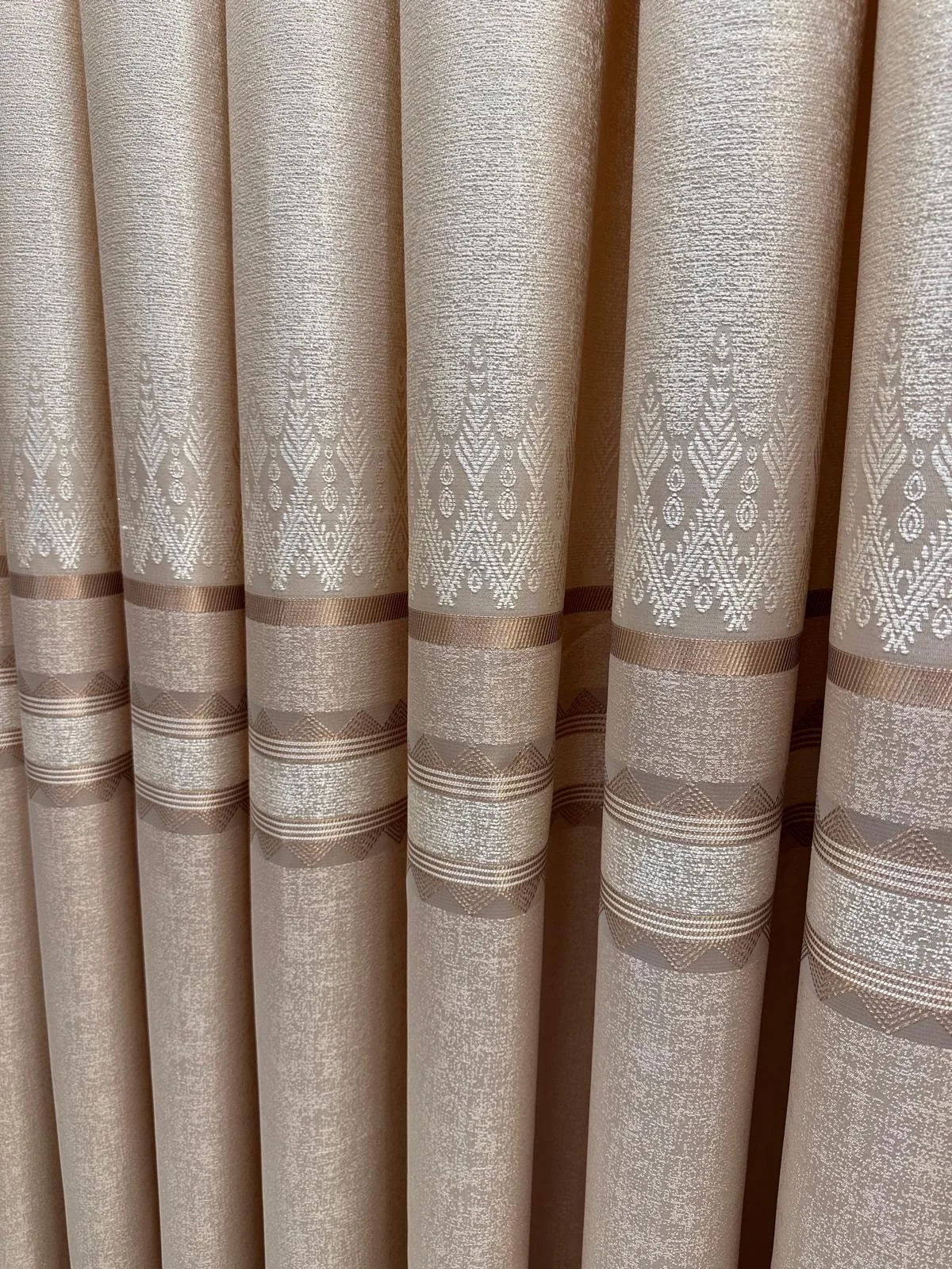 NİVEMESHOME DAMLA FT614337 V-101 CREAM 1/3 DENSE CHENILLE CURTAIN APM