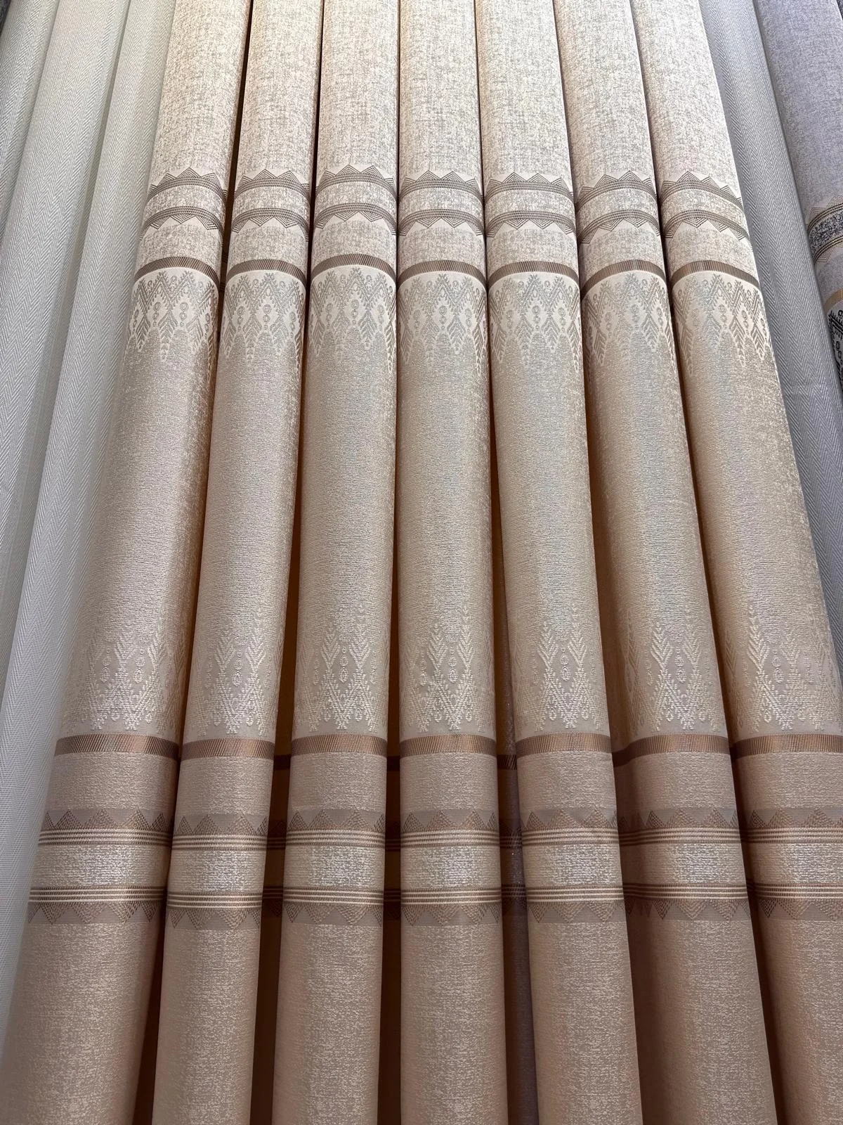 NİVEMESHOME DAMLA FT614337 V-101 CREAM 1/3 DENSE CHENILLE CURTAIN APM