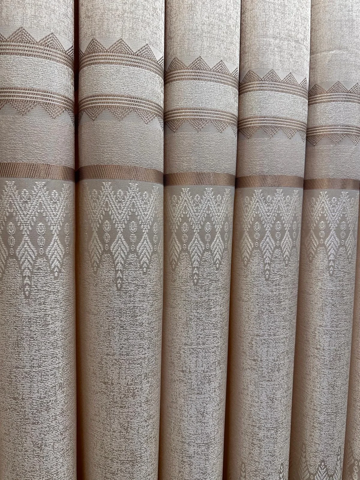 NİVEMESHOME DAMLA FT614337 V-101 CREAM 1/3 DENSE CHENILLE CURTAIN APM