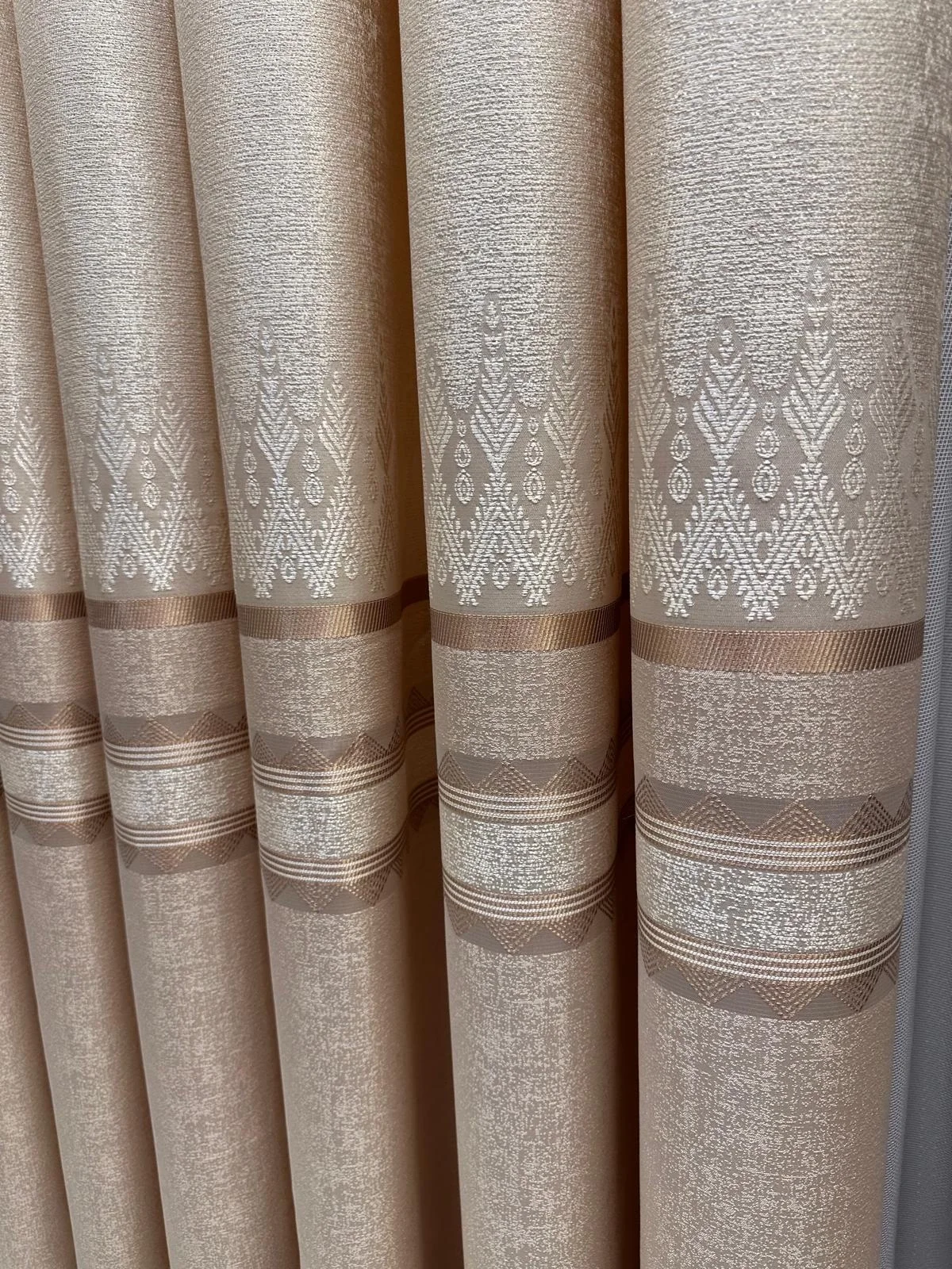 NİVEMESHOME DAMLA FT614337 V-101 CREAM 1/3 DENSE CHENILLE CURTAIN APM