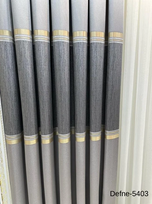 NİVEMESHOME DEFNE GRİ FT614166 V-5403 1/3 SIK PİLELİ FON PERDE APM
