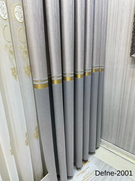 NİVEMESHOME DEFNE GÜMÜŞ FT614166 V-2001 1/3 DENSE PLEATED CURTAIN TIEBACK