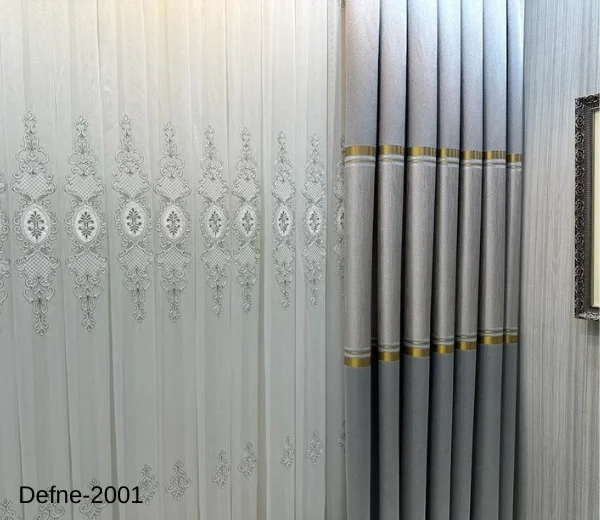 NİVEMESHOME DEFNE GÜMÜŞ FT614166 V-2001 1/3 DENSE PLEATED CURTAIN TIEBACK