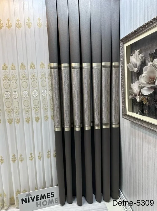 NİVEMESHOME DEFNE TOPRAK FT614166 5309 1/3 THICK PILE CURTAIN FABRIC