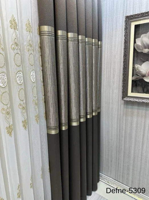 NİVEMESHOME DEFNE TOPRAK FT614166 5309 1/3 THICK PILE CURTAIN FABRIC