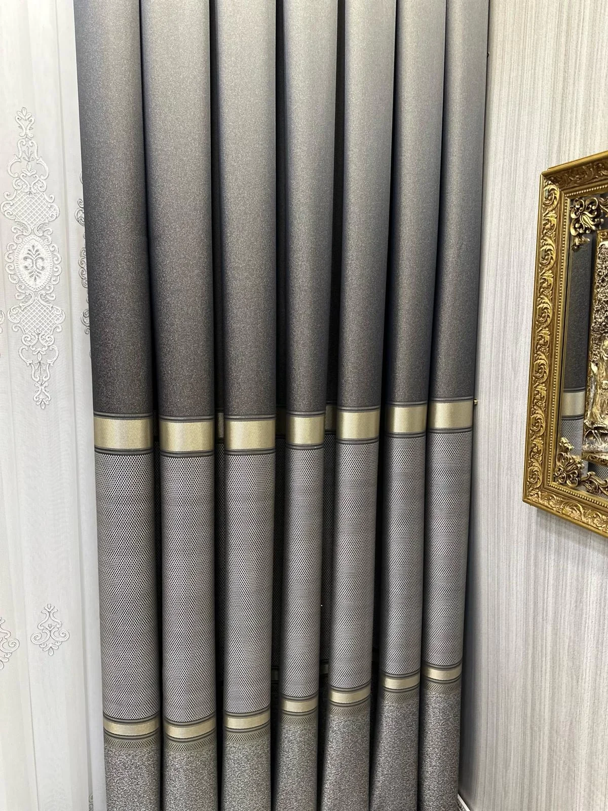 NİVEMESHOME DENİZ FT614177 V-2503 TAŞ 1/3 ПЛОТНАЯ БЕЛАЯ ЗАНАВЕСКА АПМ
