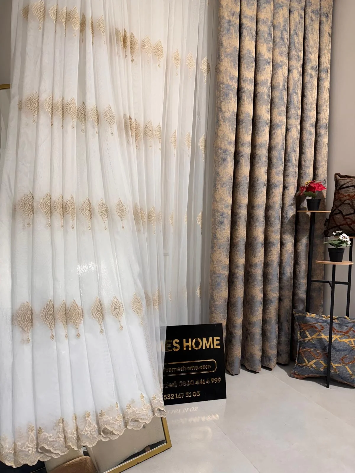 NİVEMESHOME ISTANBUL V-5502 1/3 HEAVY TULLE CURTAIN AP